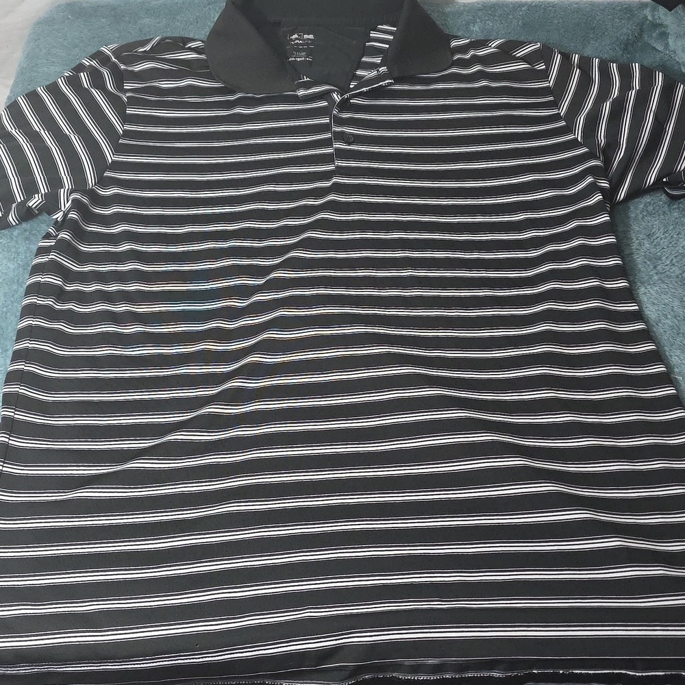 Addiads Golf Black And White Polo Shirt